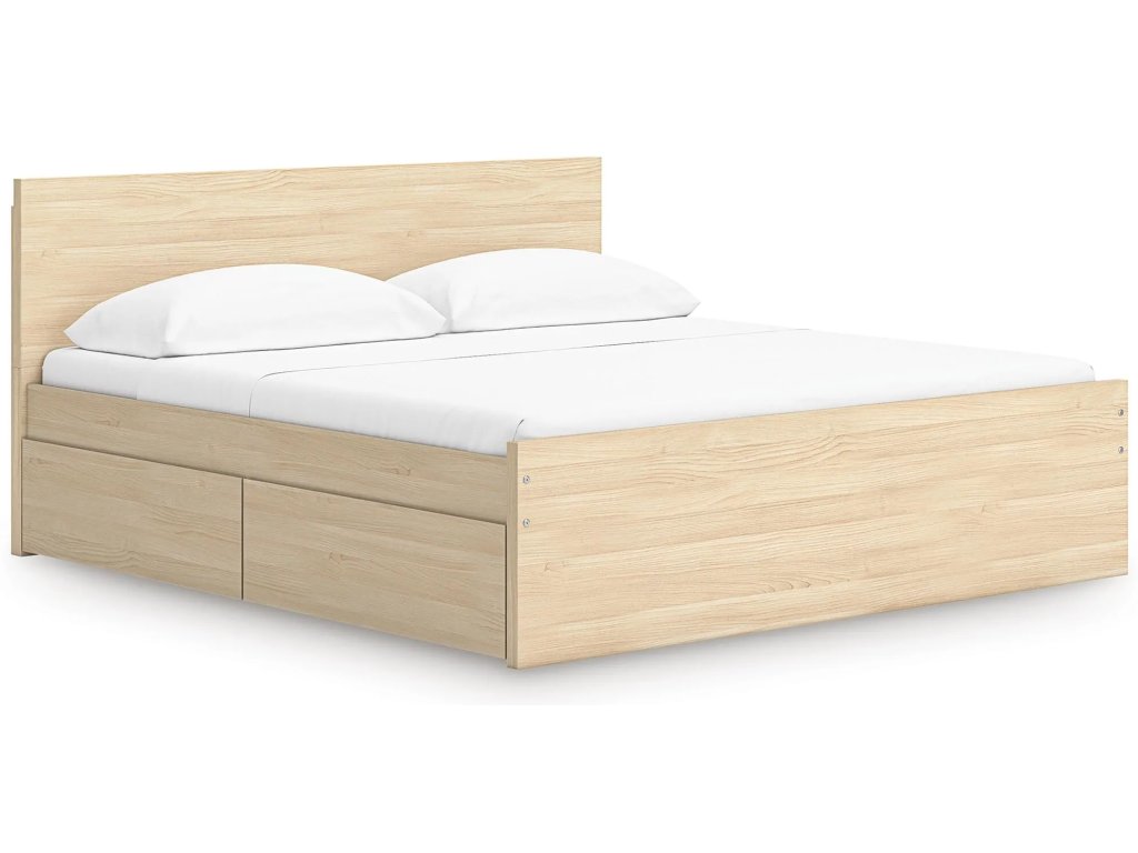 Onita King Panel Platform Bed with 2 Side Storage - main image