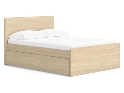 Onita Full Panel Platform Bed with 1 Side Storage