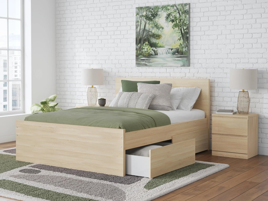 Onita Full Panel Platform Bed with 2 Side Storage - image 1