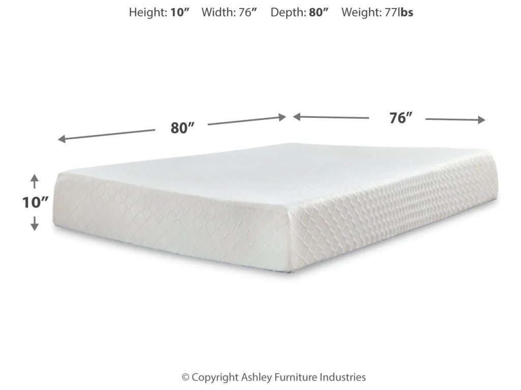 10 Inch Chime Memory Foam King Mattress and Foundation - image 3