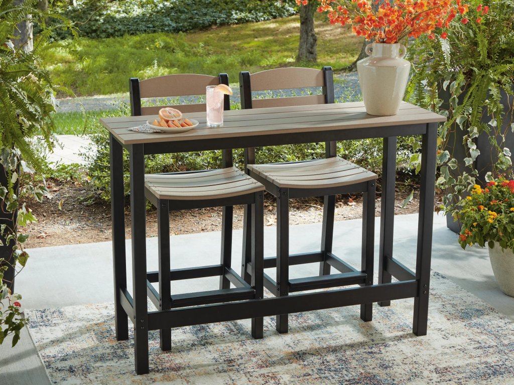Shoreline Beach Outdoor Counter Table and 2 Barstools - image 7