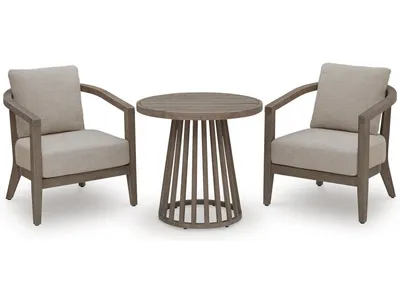 Joy Lagoon Outdoor Chairs with Cushions/Table (Set of 3)