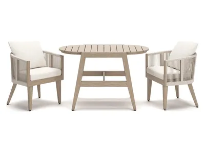 Ivory Vine Outdoor Table/Chairs (Set of 3)