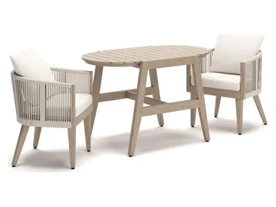 Ivory Vine Outdoor Table/Chairs (Set of 3) - Alternative View