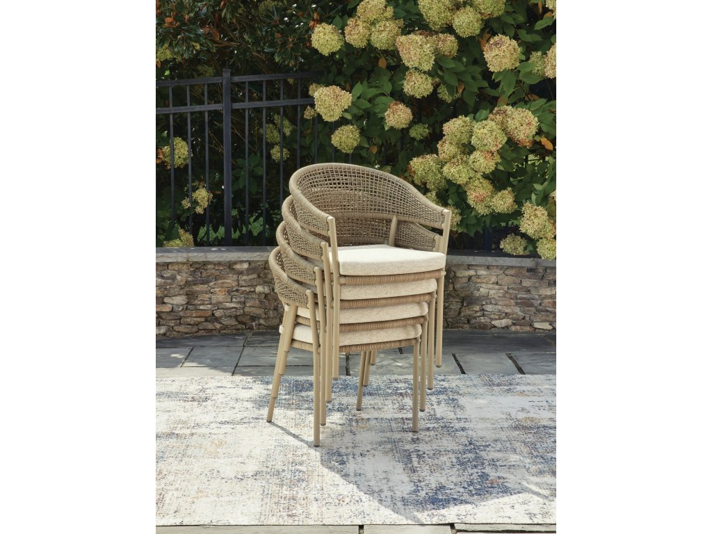 Orchard Beach Outdoor Arm Chair with Cushion (Set of 4) - image 3