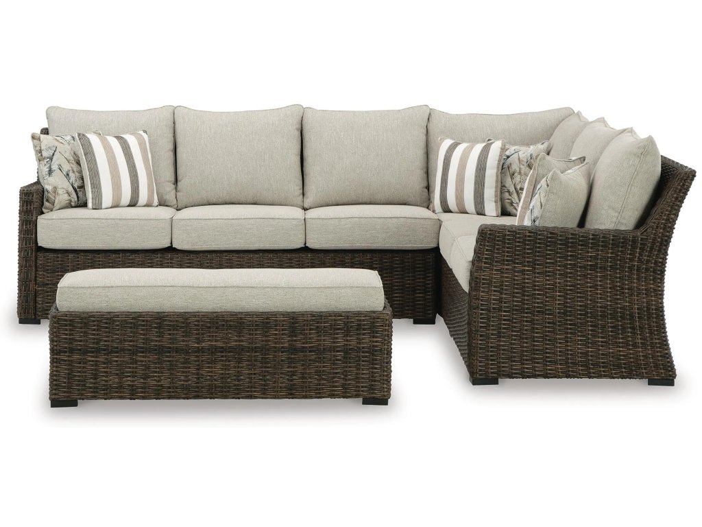 Brook Ranch Outdoor Sofa Sectional, Bench, Lounge Chair and Table - image 1