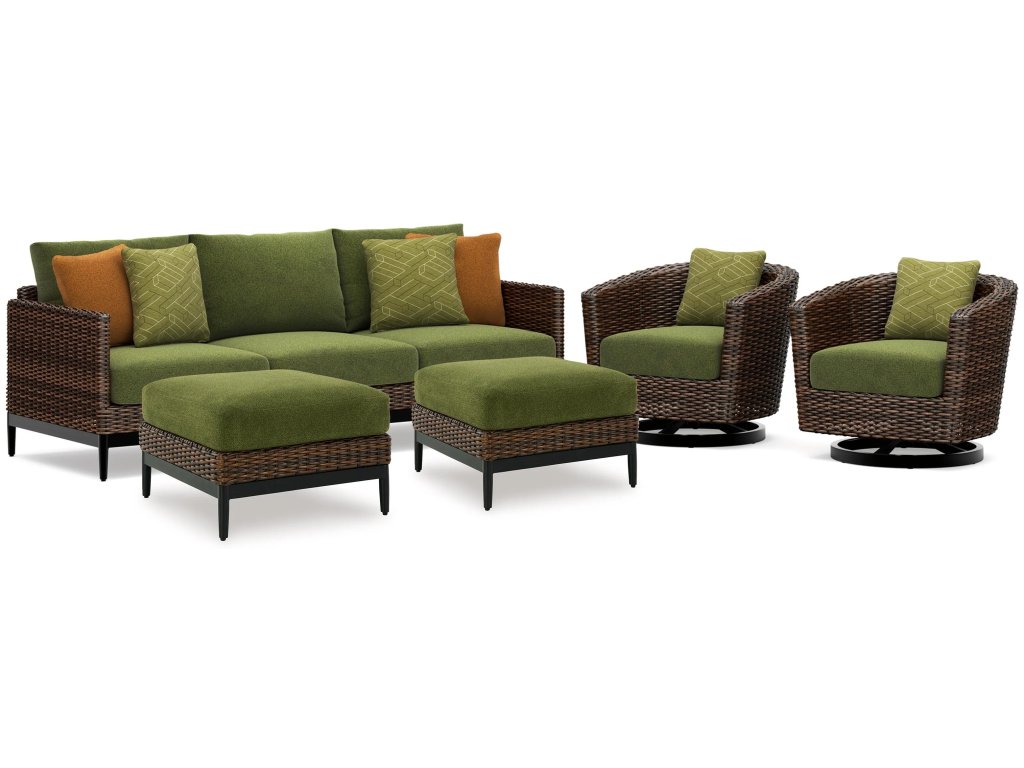 Horizon Hall Outdoor Sofa, 2 Lounge Chairs and 2 Ottomans - main image