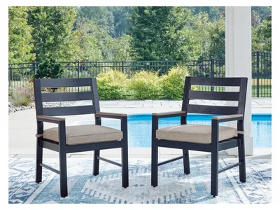 East Beach Outdoor Arm Chair with Cushion (Set of 2) - Alternative View