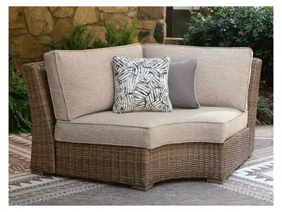 Laguna Heights Outdoor Curved Corner Chair with Cushion - Alternative View