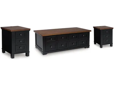 Wildenauer Lift-top Coffee Table and 2 Chairside End Tables