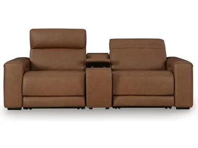 Magic Man 2-Piece Power Reclining Sectional Loveseat with Console
