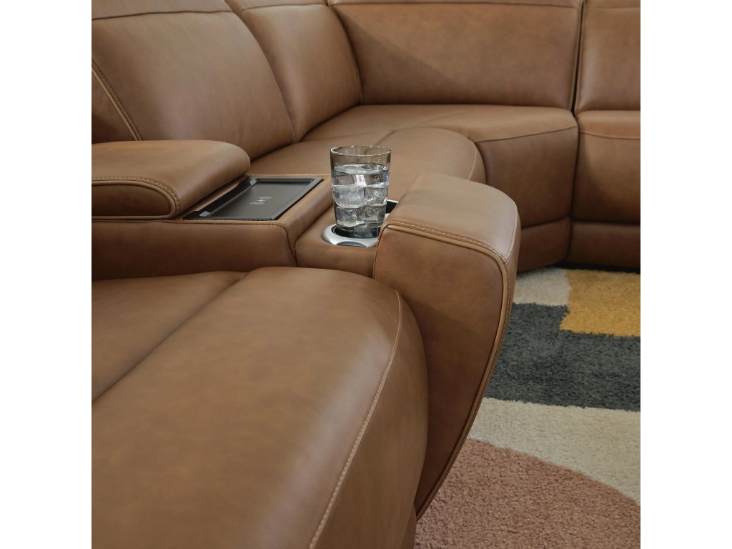 Magic Man 5-Piece Power Reclining Sectional with Console - image 4