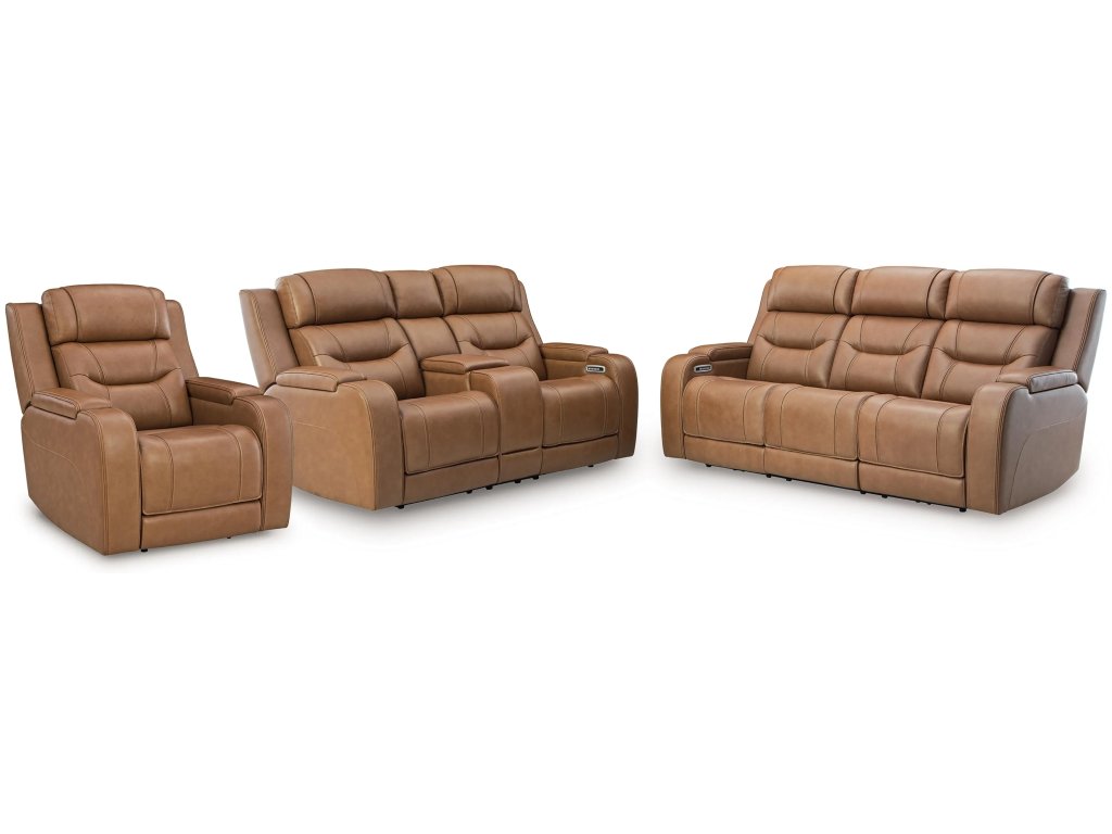 Knightington Power Reclining Sofa, Loveseat and Recliner - main image