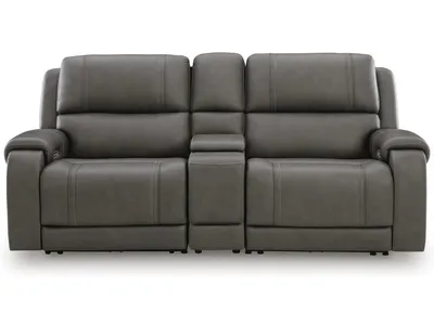 5Z - Pittson 3-Piece Power Reclining Sectional Loveseat with Console