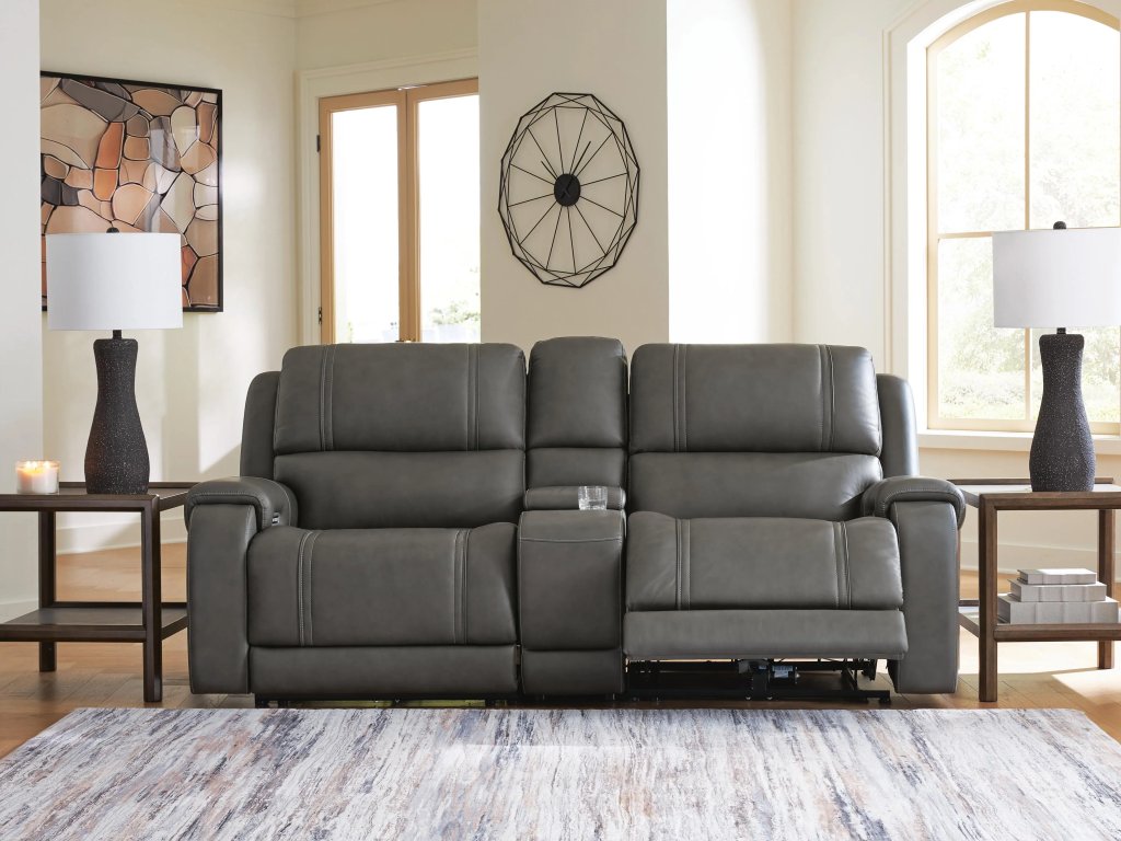 5Z - Pittson 3-Piece Power Reclining Sectional Loveseat with Console - image 2