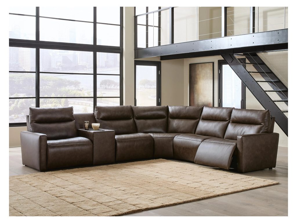 ModZ 6-Piece Power Reclining Sectional with Audio Console - image 1