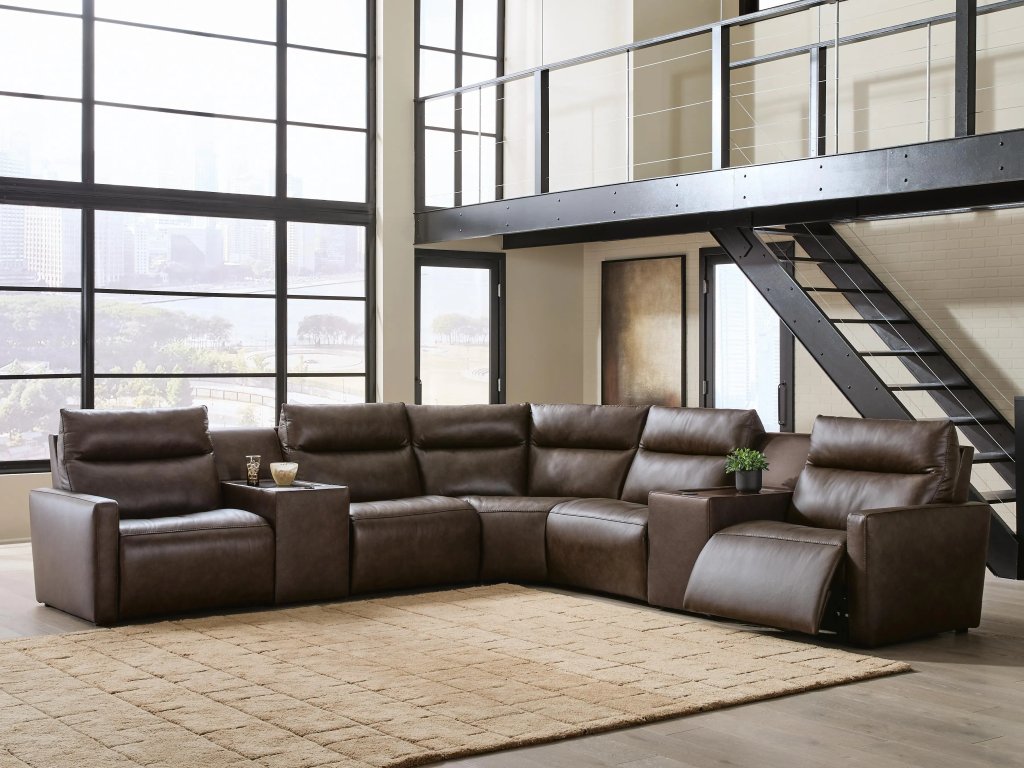 ModZ 7-Piece Power Reclining Sectional with Audio Consoles - image 1