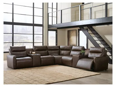 ModZ 7-Piece Power Reclining Sectional with Audio Consoles - Alternative View