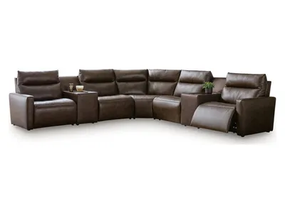 ModZ 7-Piece Power Reclining Sectional with Audio Consoles