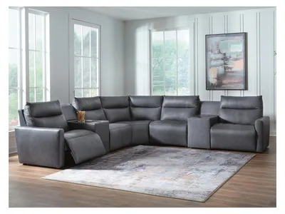 ModZ 7-Piece Power Reclining Sectional with Audio Consoles - Alternative View