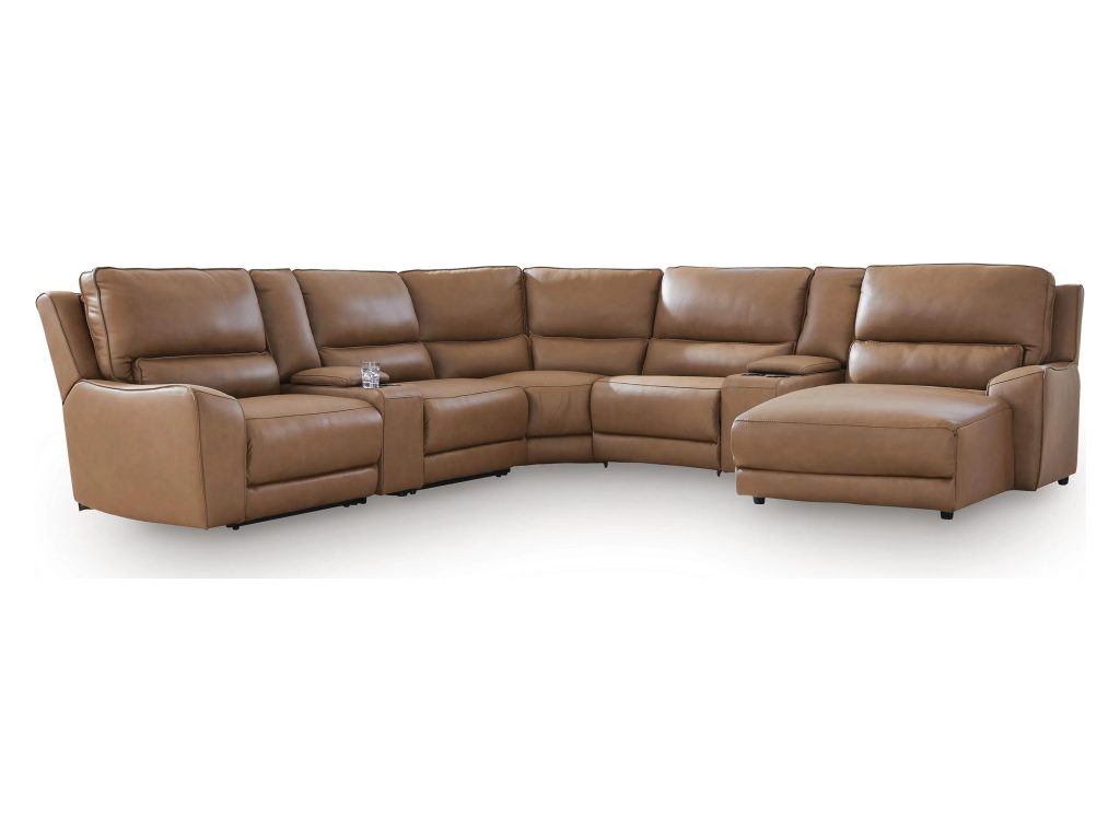 DeepWakes 7-Piece Reclining Sectional with Chaise and Storage Consoles - main image
