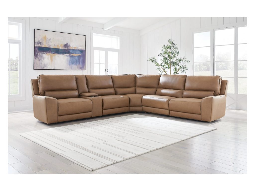 DeepWakes 6-Piece Reclining Sectional with Storage Console - image 1