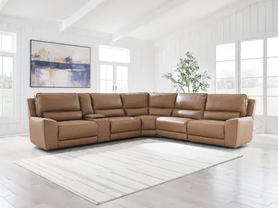 DeepWakes 6-Piece Reclining Sectional with Storage Console - Alternative View