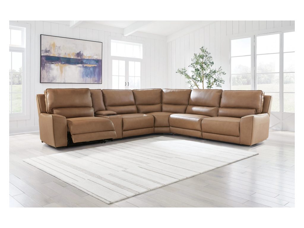 DeepWakes 6-Piece Reclining Sectional with Storage Console - image 3