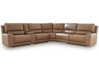 DeepWakes 6-Piece Reclining Sectional with Storage Console