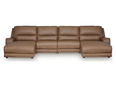 DeepWakes 4-Piece Reclining Sectional with Double Chaise