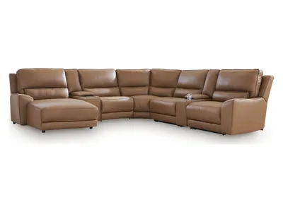 DeepWakes 7-Piece Reclining Sectional with Chaise and Storage Consoles
