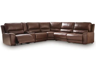 DeepWakes 6-Piece Reclining Sectional with Storage Console