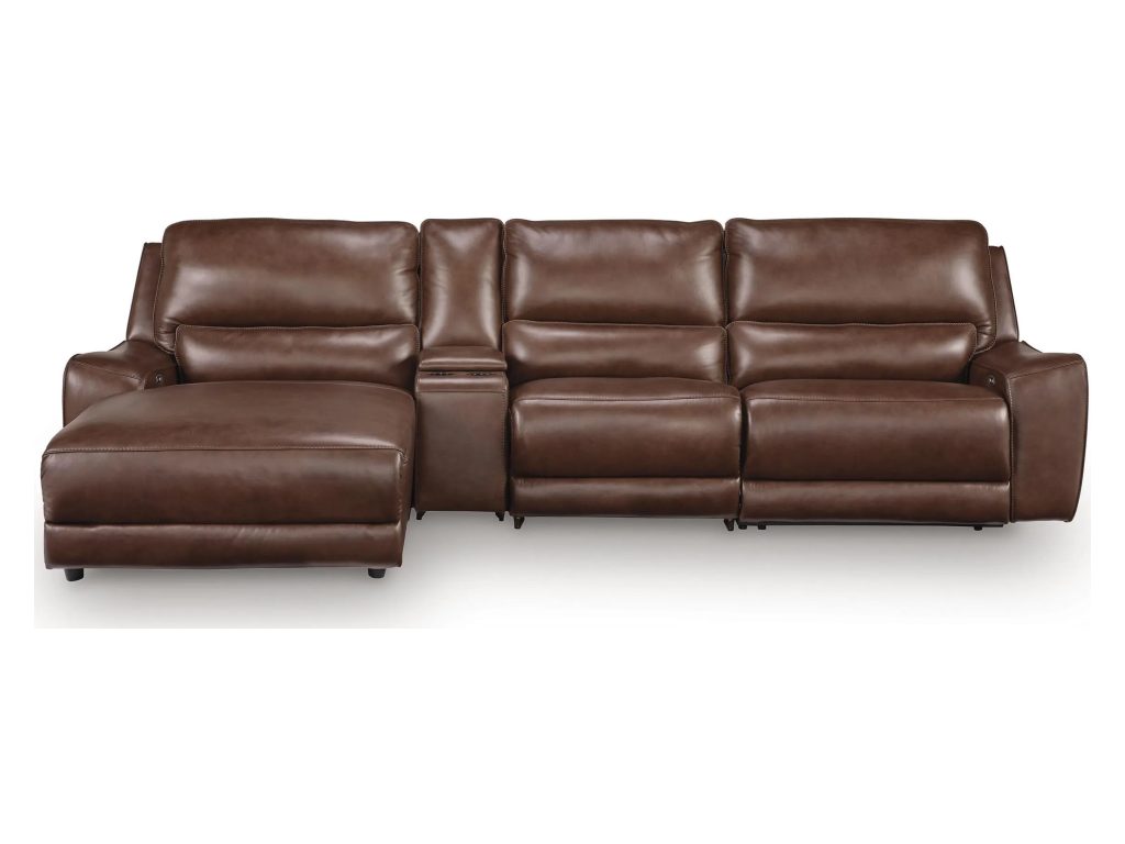 DeepWakes 4-Piece Reclining Sectional with Chaise and Storage Console - main image