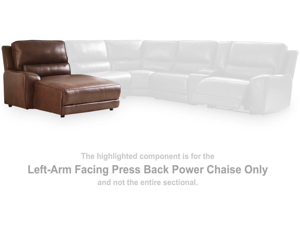 DeepWakes Left-Arm Facing Press Back Power Chaise - image 1