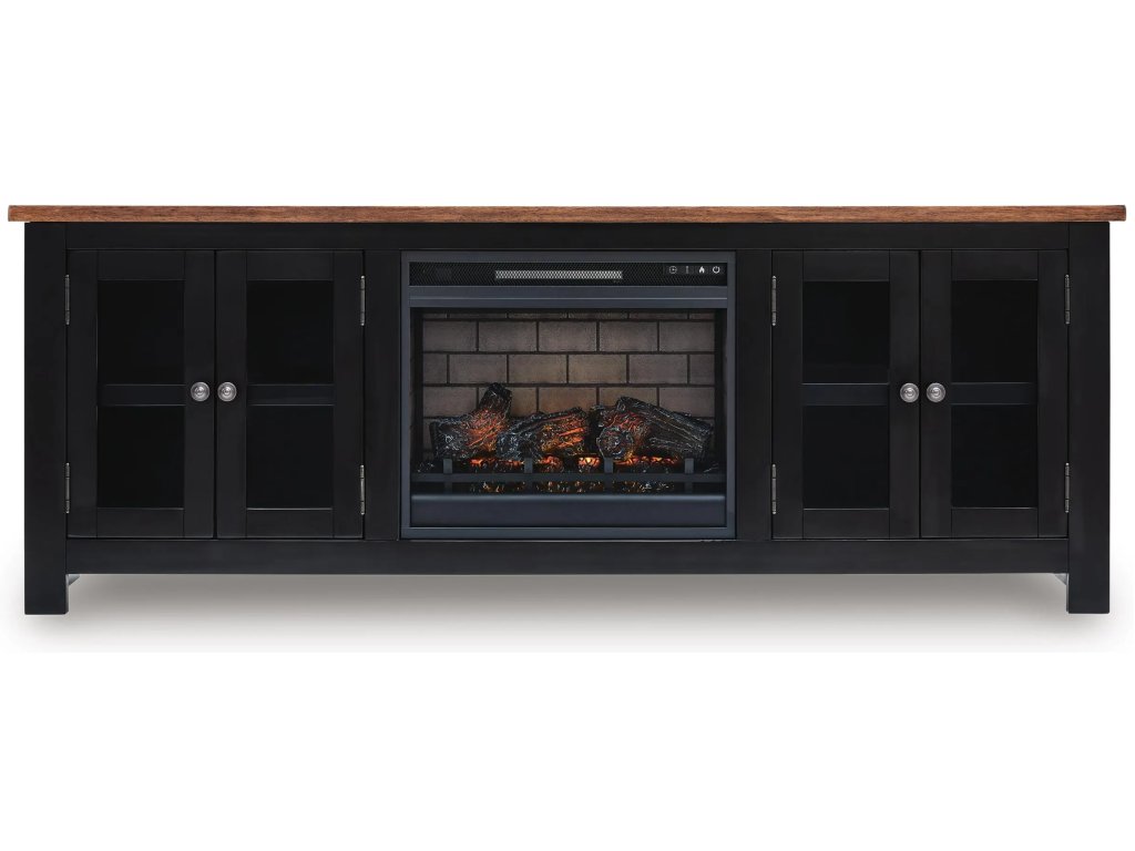 Wildenauer 76" TV Stand with Electric Fireplace - main image