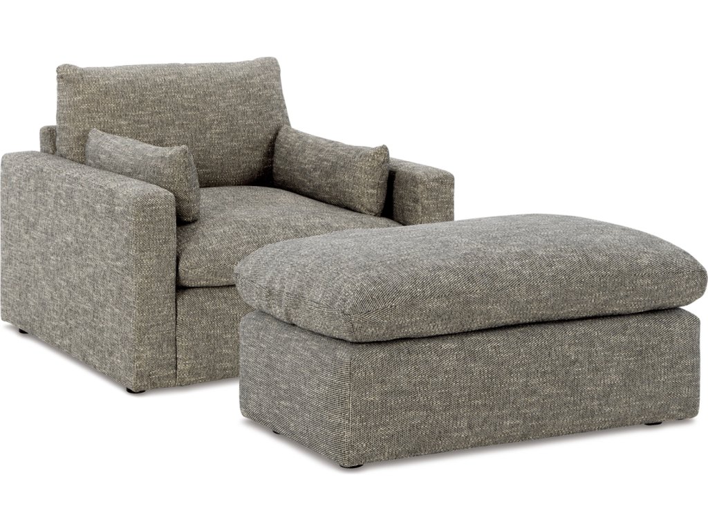 Dramatic Oversized Chair and Ottoman - image 1