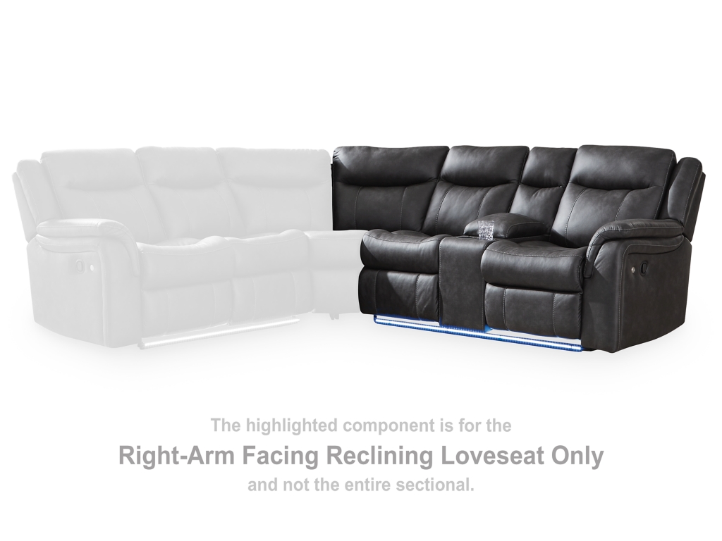 Sultan Meadow Right-Arm Facing Reclining Loveseat - image 1