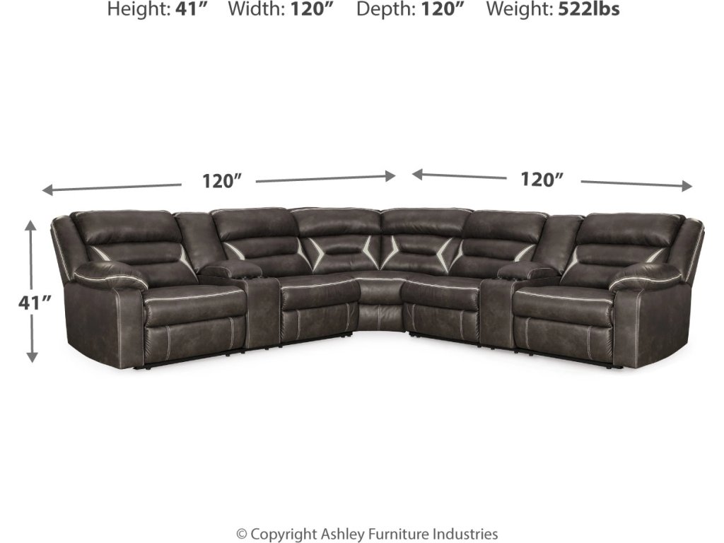 Kincord 3-Piece Power Reclining Sectional - image 8