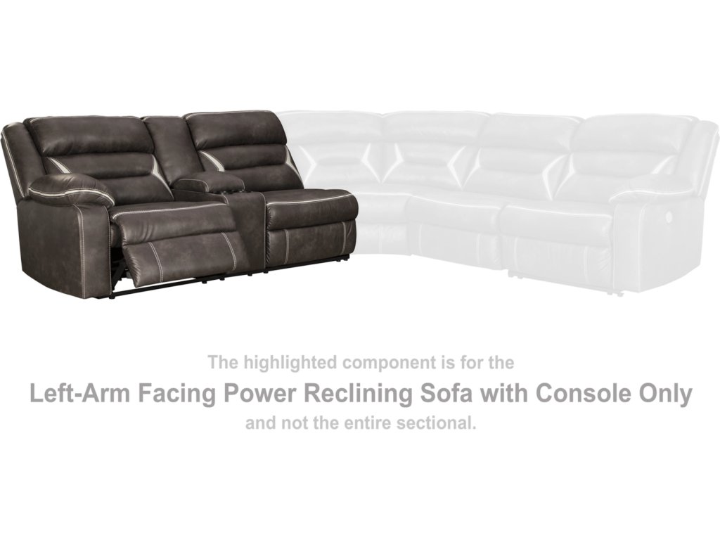 Kincord Left-Arm Facing Power Reclining Sofa with Console - image 1