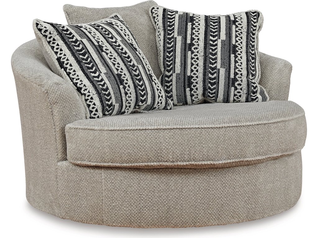 Calnita Oversized Swivel Chair and Ottoman - image 6