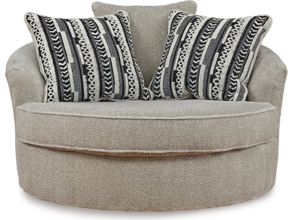 Calnita Oversized Swivel Chair and Ottoman - image 5