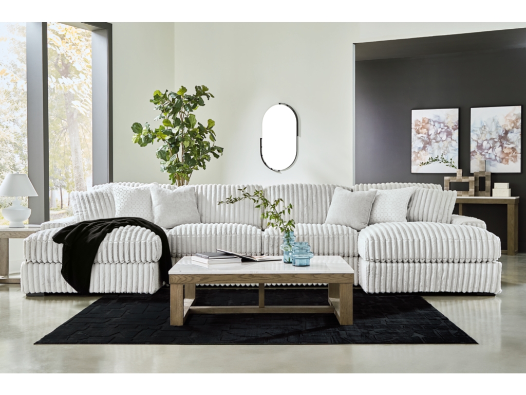 Stupendous 4-Piece Sectional with Double Chaise - image 2