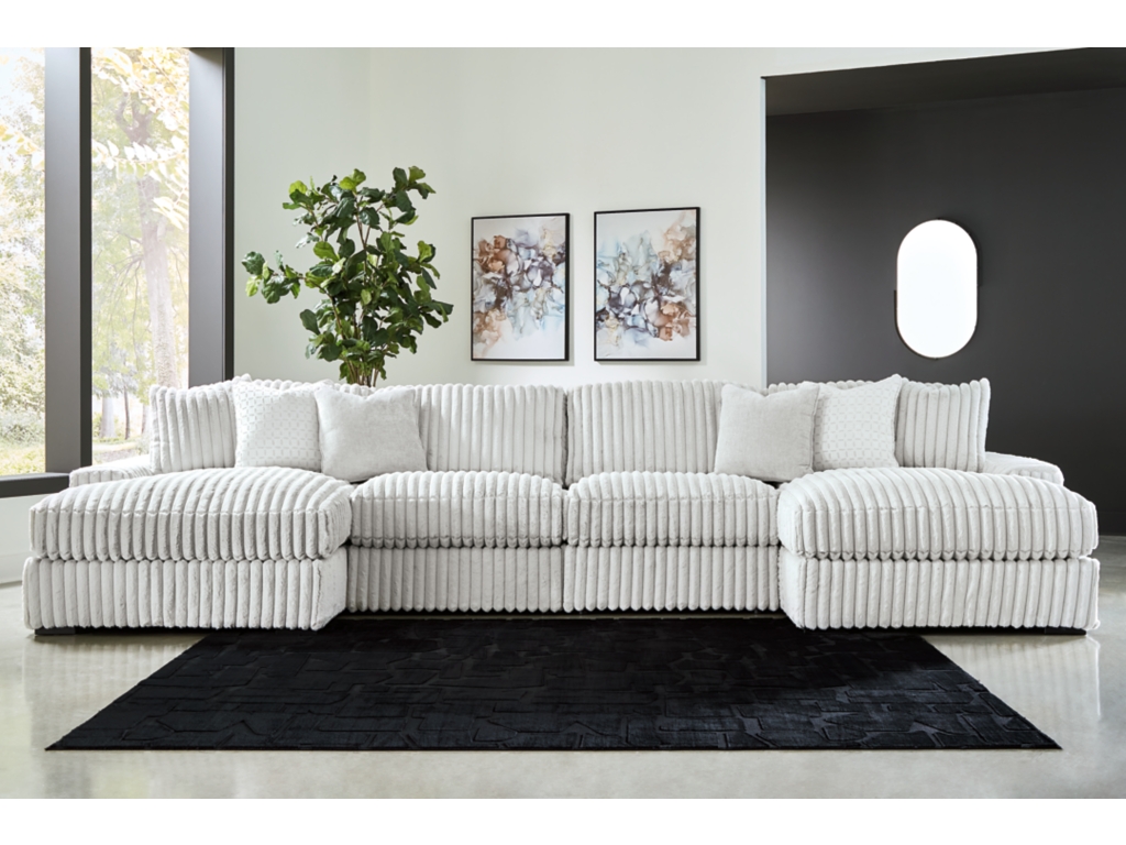 Stupendous 4-Piece Sectional with Double Chaise - image 1