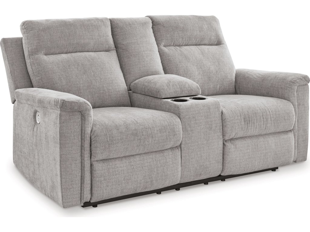 Barnsana Power Reclining Loveseat with Console - main image