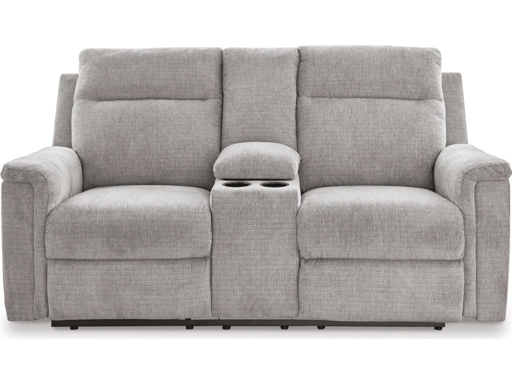 Barnsana Power Reclining Loveseat with Console - image 4