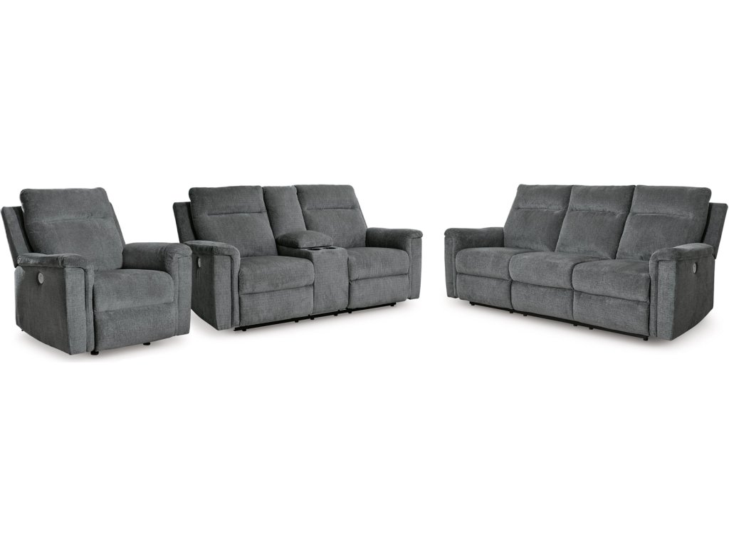 Barnsana Power Reclining Sofa, Loveseat and Recliner - image 1