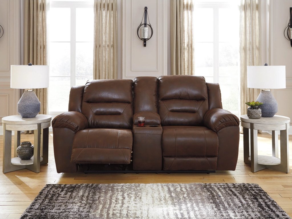 Stoneland Reclining Loveseat with Console - image 1