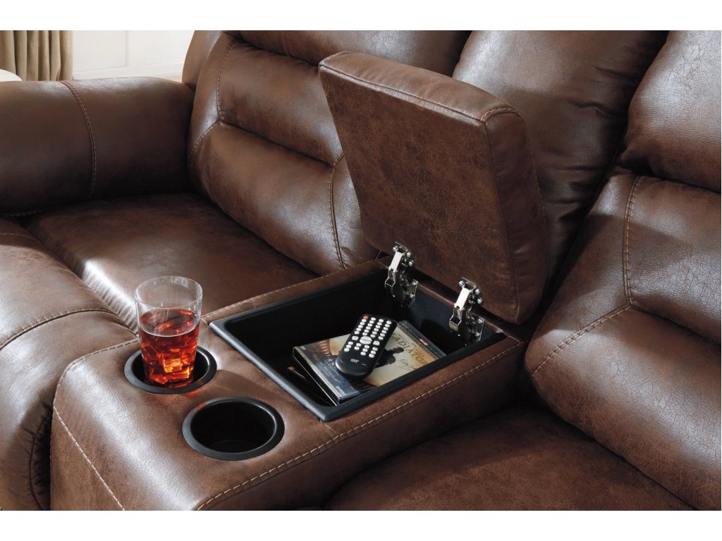 Stoneland Reclining Loveseat with Console - image 5