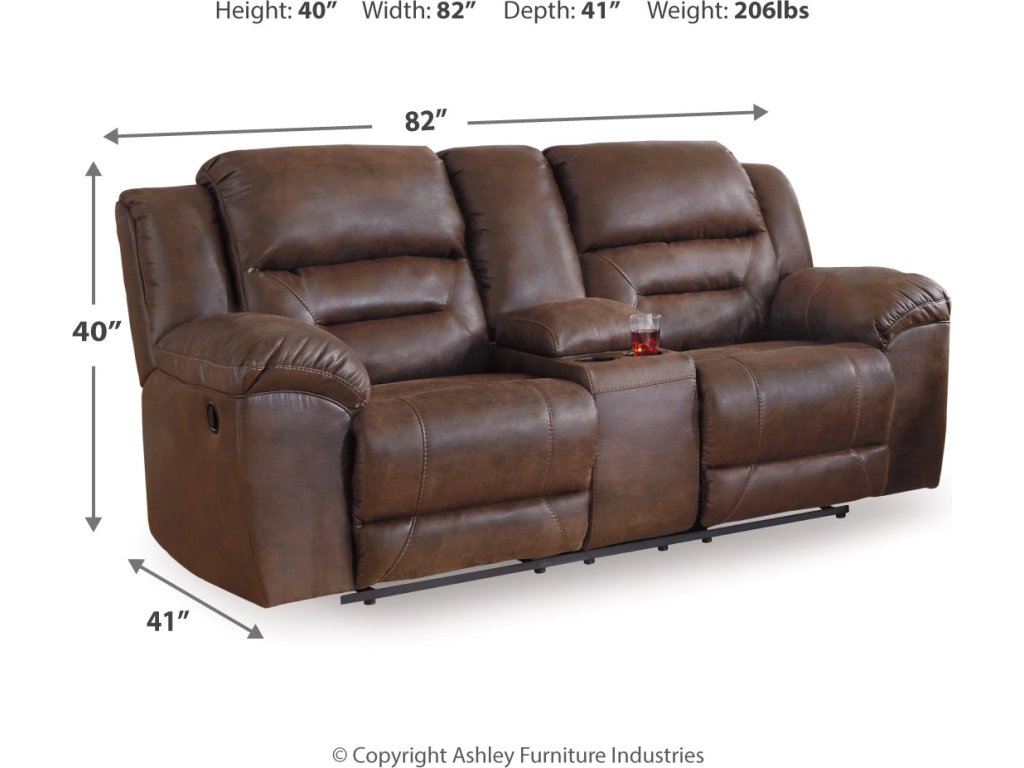 Stoneland Reclining Loveseat with Console - image 3