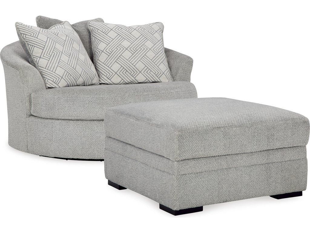 Casselbury Oversized Swivel Chair and Ottoman - main image
